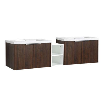 Amandy 71.12'' Double Bathroom Vanity with Resin Top