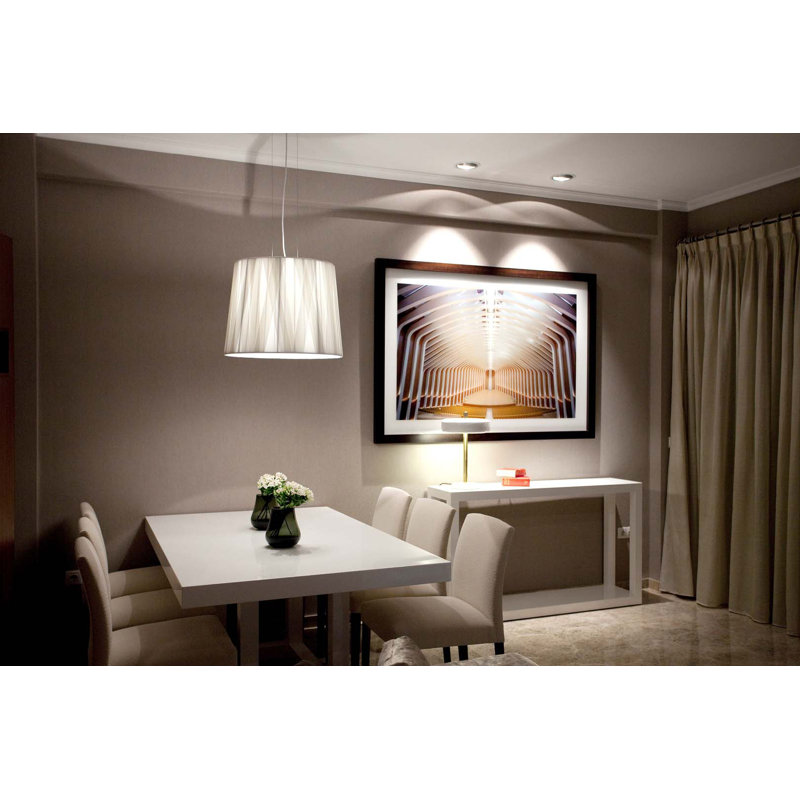 Dress 6 - Light Shaded Drum Chandelier, White