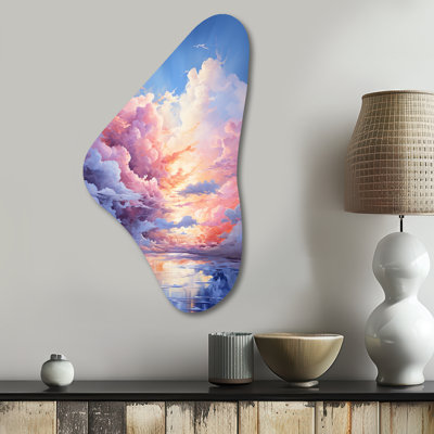 Roby - Irregular Shape Clouds Metal Wall Decor, Asymmetrical Metal Wall Sculpture Print