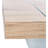 Rectangular Floating Coffee Table – Glass Legs With Modern Architectural Design, Natural Finish