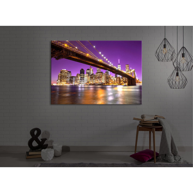 Skyline Of Manhattan by No - Wrapped Canvas Print, Without lighting, 70cm H x 100cm W x 4.5cm D