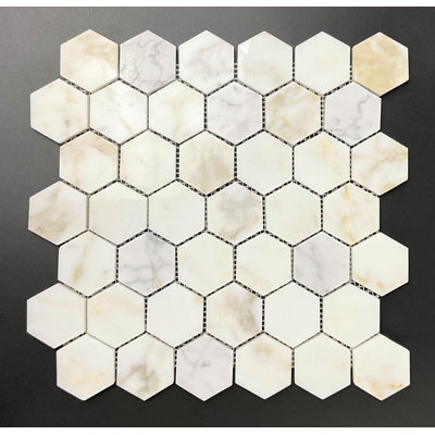 Carrelage mosaïque en marbre Calacatta
