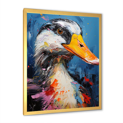 «Yellow Duck Portrait III - Duck Animal», art mural