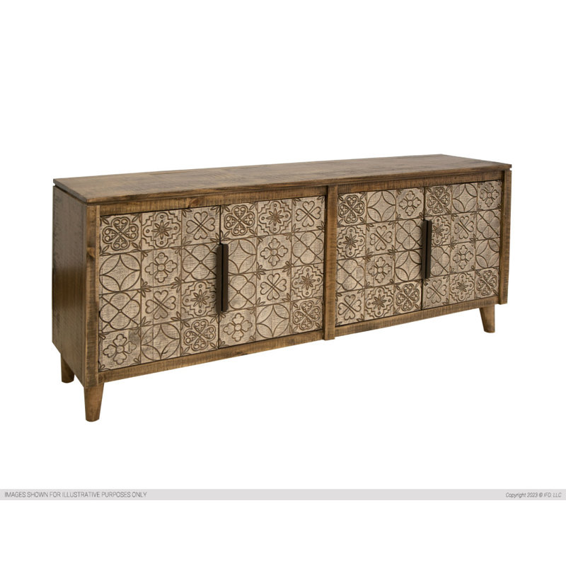 Console en bois massif 68,5 po Keian