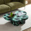 Table basse moderne en faux travertin texturé pour le salon / bureau-824536852