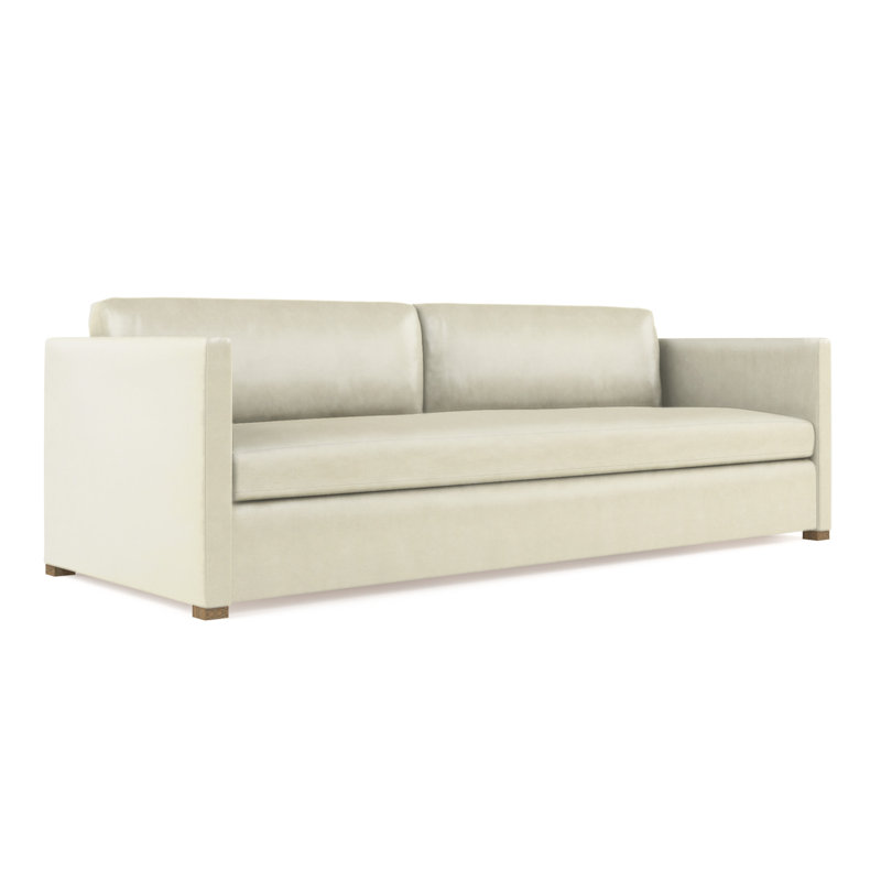 Madison Sofa, 33" H x 84" W x 41" D, Ebony, Vintage Leather Alabaster