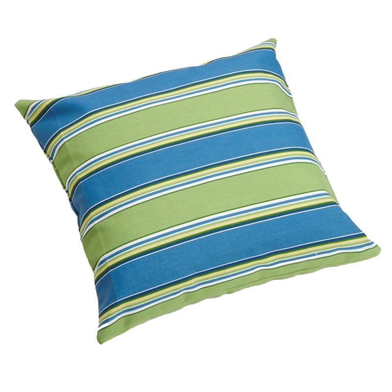 Outdoor 17" Pillow Cover & Insert, 17" H x 17" W, Haliwell Caribbean Stripe