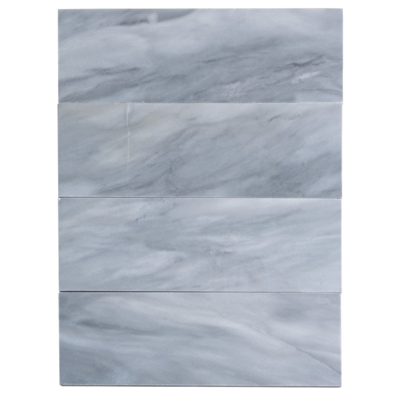 4" X 12" Honed Subway Marble Tile, Gray