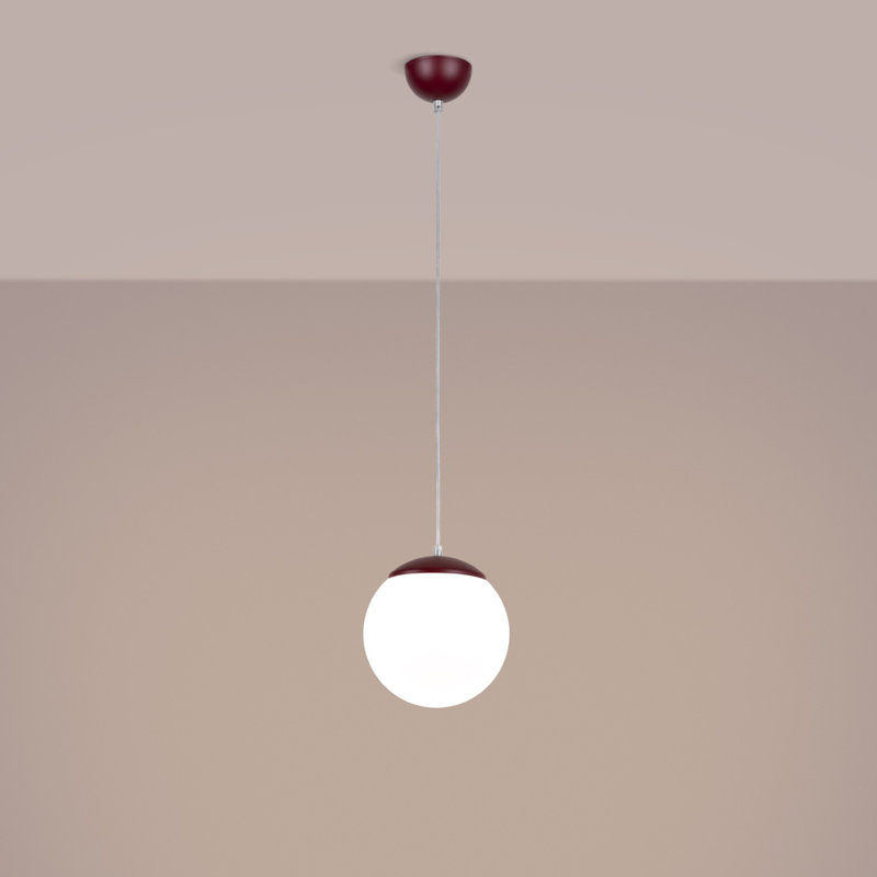 Pendant lamp UGO 20 white, 20x20x110 cm, Burgundy