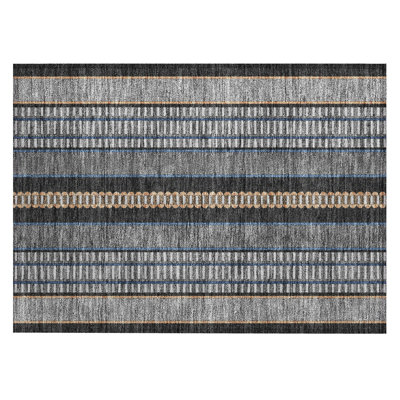 Machine Washable Indoor/Outdoor Chantille ACN2681 Stripes Rug