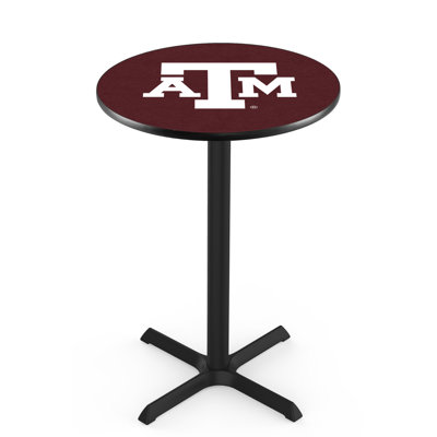 NCAA Round Metal Base Dining Table