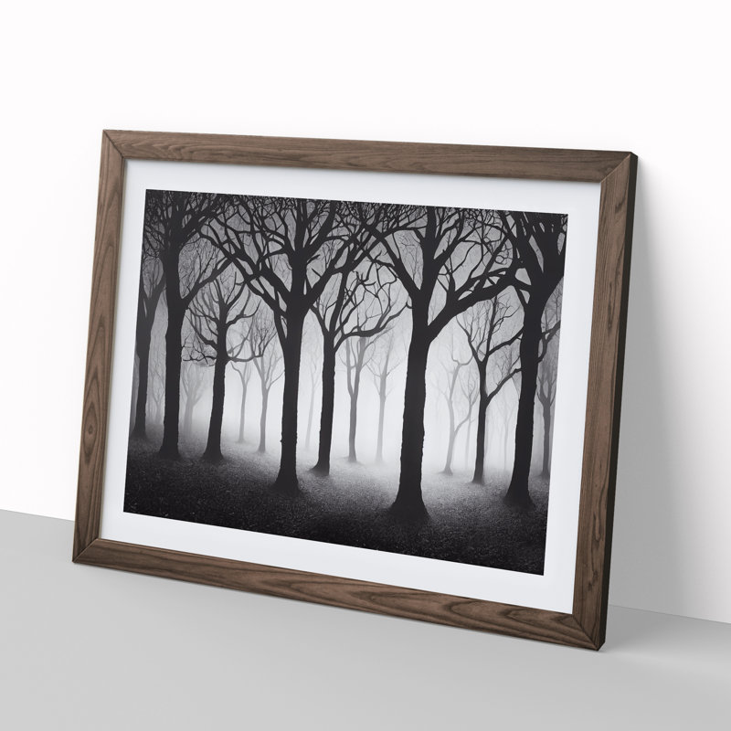 Contoured Forest - Framed Print, 46cm H x 64cm W x 2cm D, Walnut