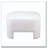 White Chenille Ottoman
