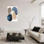 Abstract Blue Brown Blocks by  - Picture Frame Painting on Paper-131292257-131292260-131292261