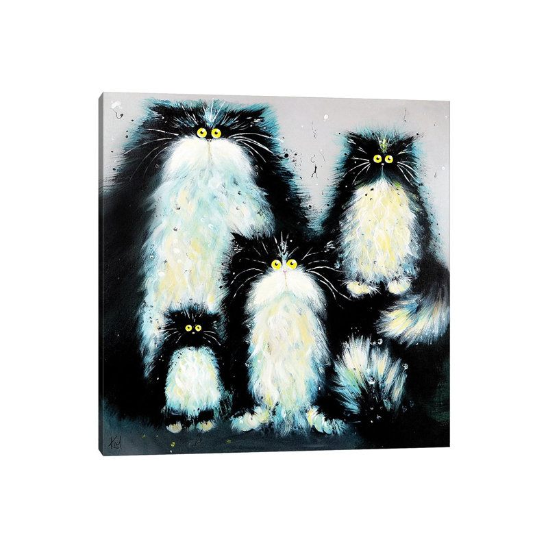 Purrfect Family by Kim Haskins - Wrapped Canvas Print, 30.48 cm H x 30.48 cm W