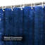 Rideau de douche à motif abstrait grunge bleu marine avec 12 crochets-2146440914