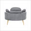 Fauteuil en velours côtelé avec repose-pieds-108743757