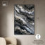 «Ethereal Bloom», toile noire, peinture abstraite par Art Remedy-105673479-105673484