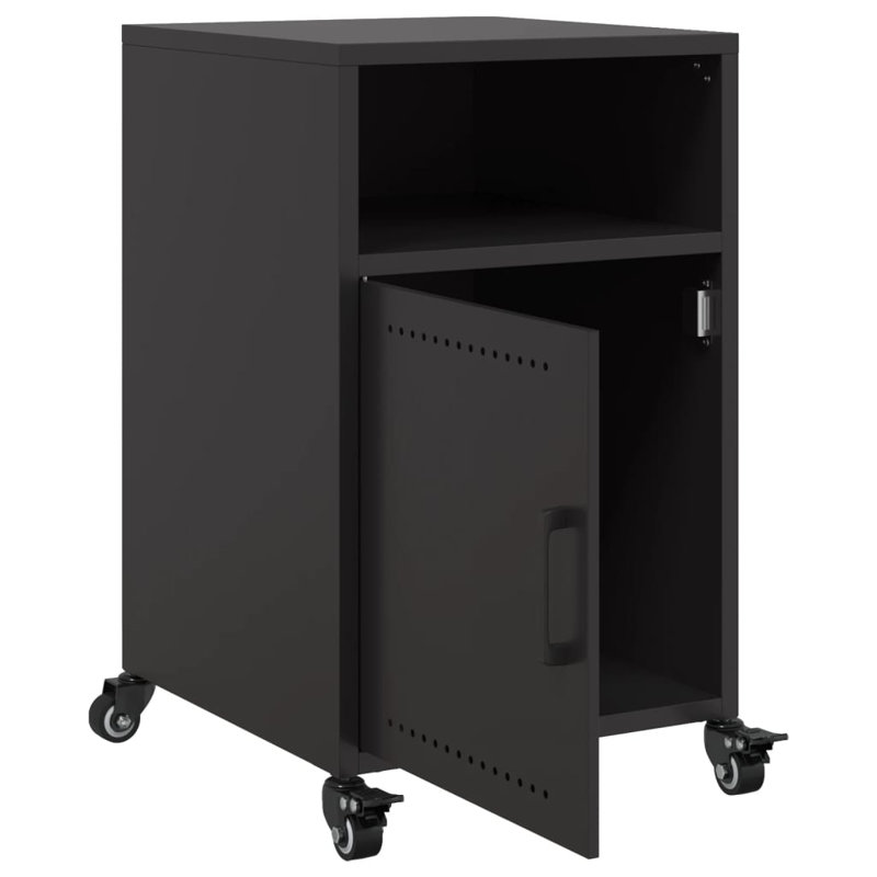 Radonna 36cm W Steel Bedside Table, Black