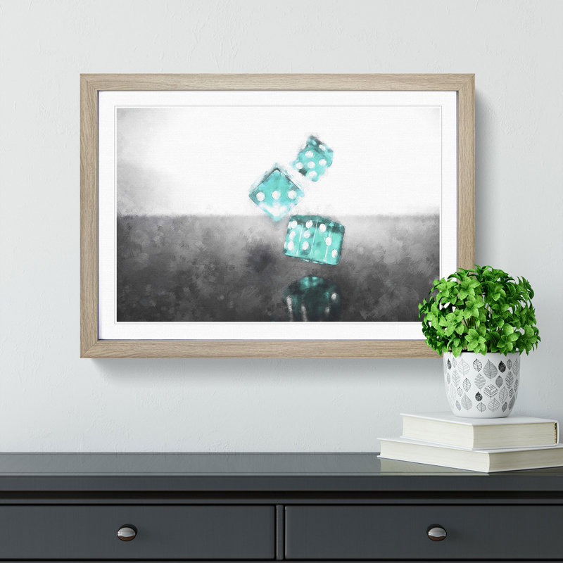 Roll of the Dice - Framed Print, 45cm H x 63cm W x 2cm D, Oak Framed