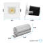 Éclairage encastré à DEL 4 po LUXRITE, projecteur sans lumière à intensité variable, 5CCT, 60º, 22W, 1700LM, bordure carrée blanche interchangeable, à intensité variable, homologué IC