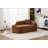 Modern Chenille Curved Chaise Longue With Deep Seat, Multi-Functional Sofa Bed For Living Room And Bedroom Comfort-870279767
