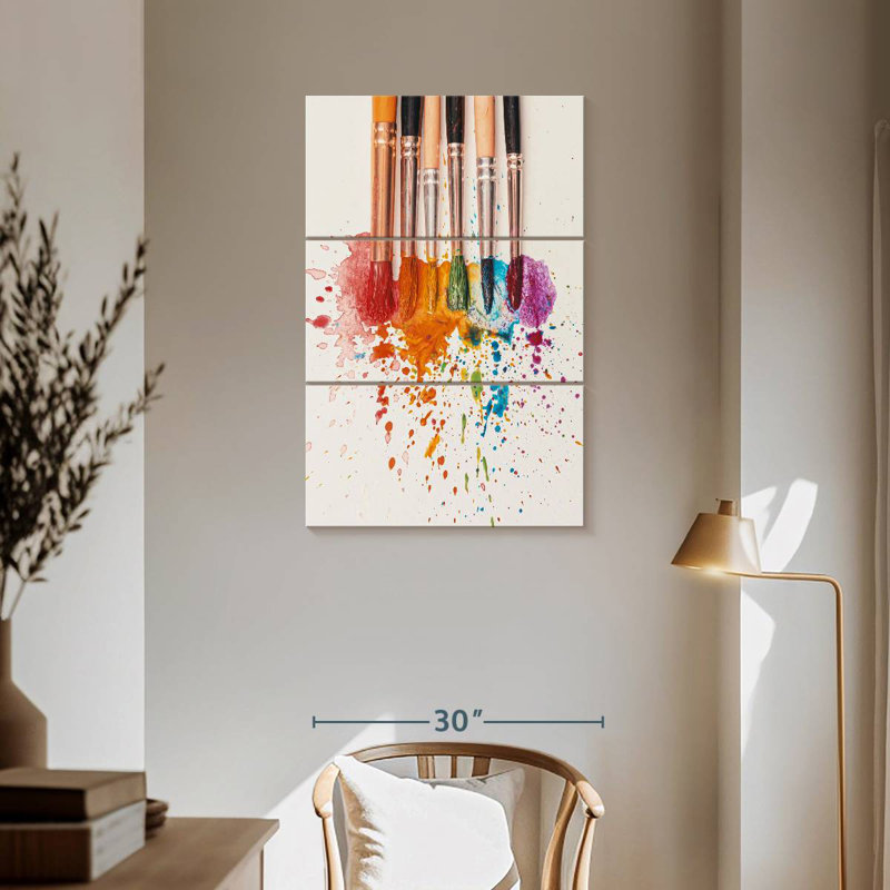 Senne Rainbow Brushes, 57" H x 36" W
