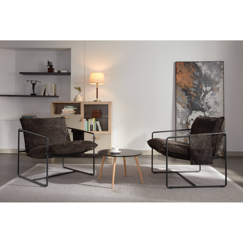2 chaises dans 1 boîte, fauteuil suspendu rembourré, Gris foncé, Noir