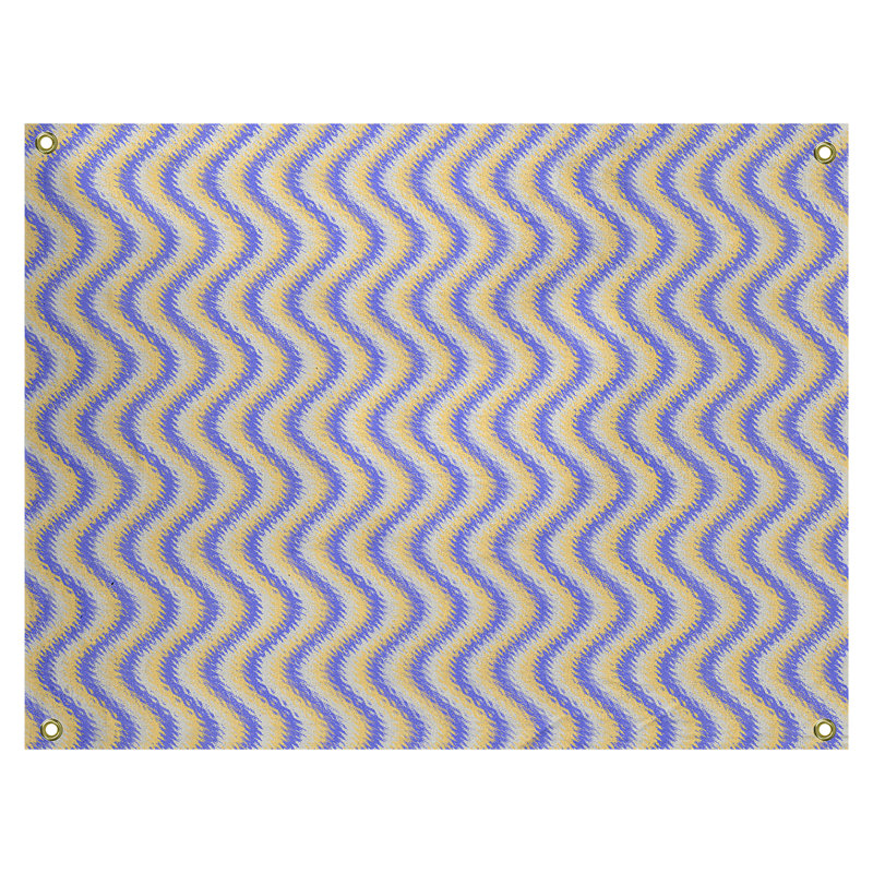 Tapisserie à rayures ondulées par katelyn elizabeth Kitterman, H 27,5 po x l 37,5 po, Intérieur, Violet / jaune