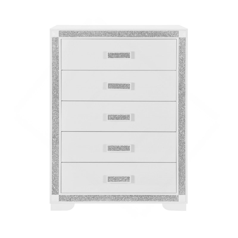 Commode verticale avec garniture décorative