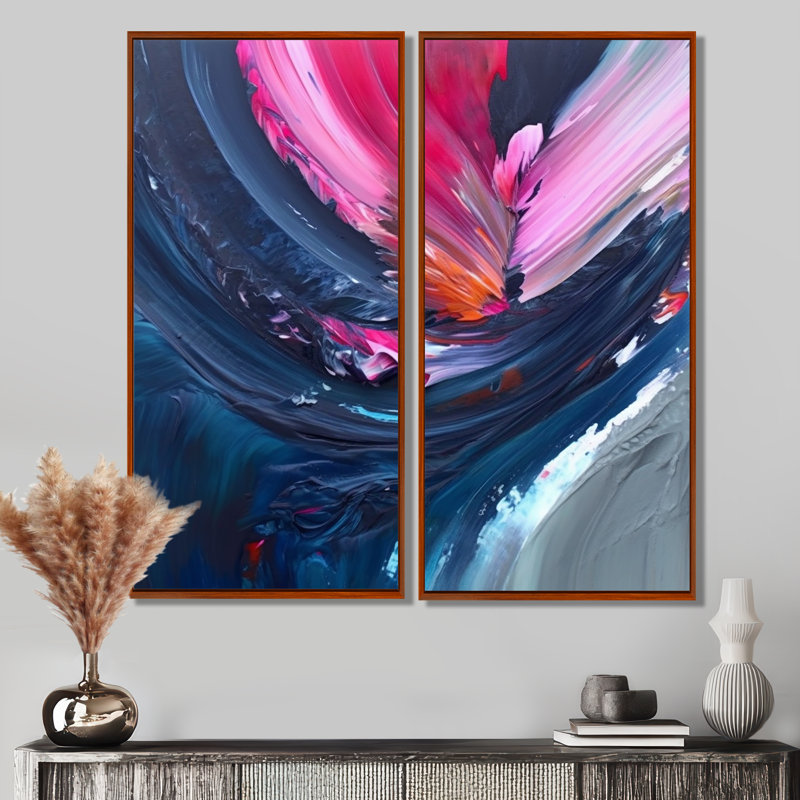 Art mural moderne bleu czarnetzki, H 32 po x l 32 po, Brun, Impression encadrée flottante
