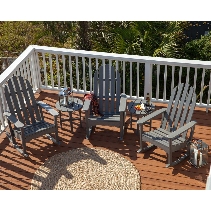 Chaise berçante classique Adirondack POLYWOOD, Gris ardoise