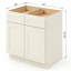 33" Soft White Shaker Ready-to-Assemble Base Cabinet with Solid Wood Doors and Soft-Close Dovetail Drawers