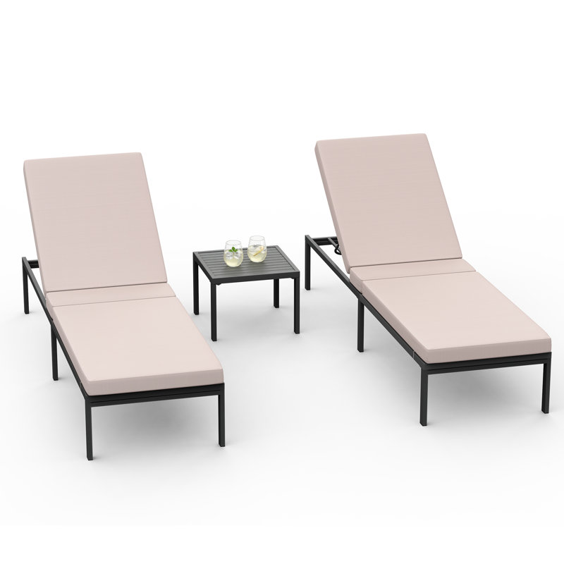 Aruba 192cm Long Chaise Lounge Set