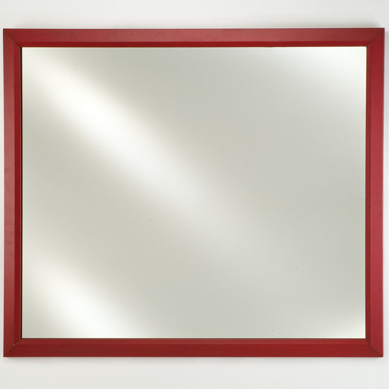 Miroir Holdrege, Grain de couleur rouge, 20 po x 30 p