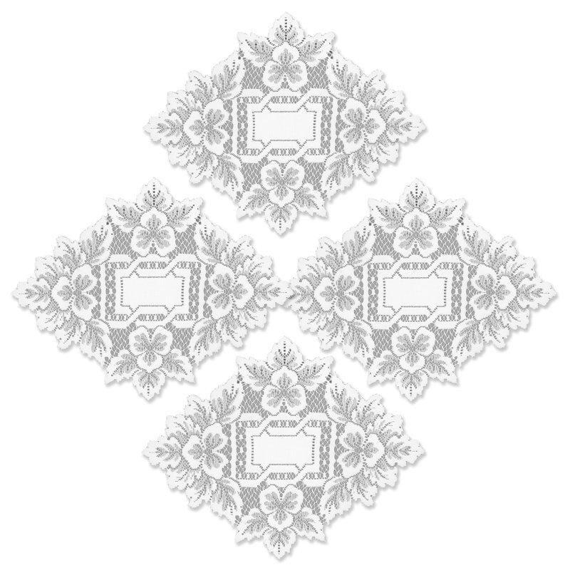 Ensemble de napperons 4 pièces Waldorf, Blanc
