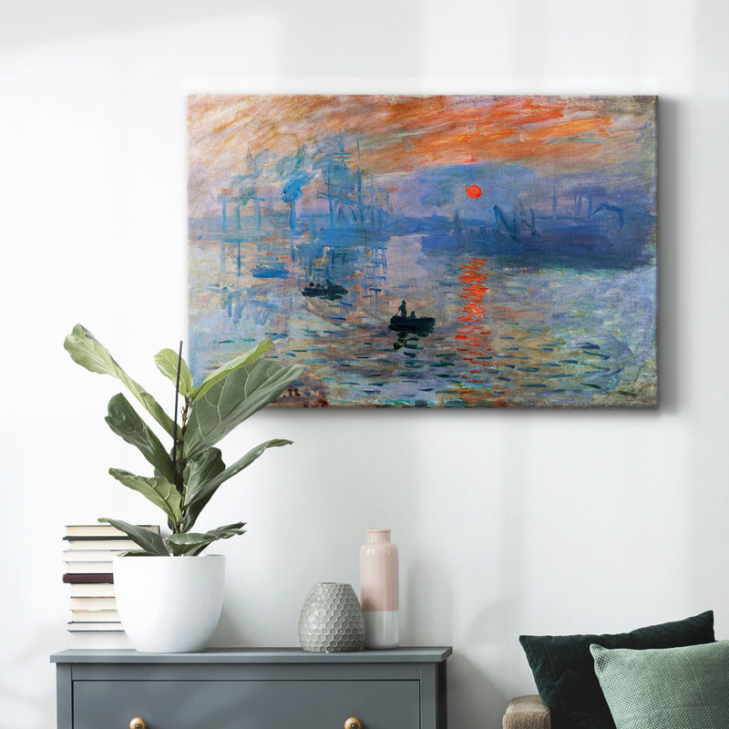 Paysage rétro - III, H 19 po x l 28 po x P 1,5 po, Toile tendue
