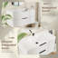 Ensemble de meuble-lavabo mural 36 po en MDF 1 pièce, blanc mat, avec lavabo en céramique