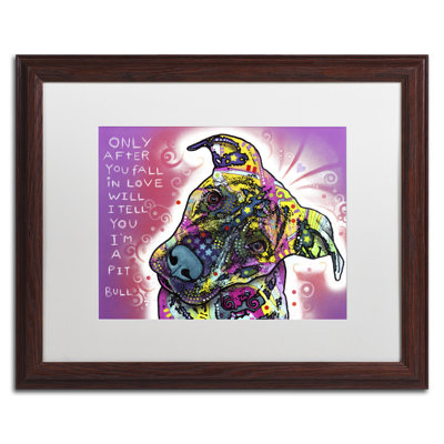 « I’m a pit bull » par Dean Russo, impression d’art graphique sur toile encadrée
