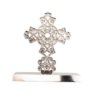 Filigree Cross Christmas Stocking Holder - 5"
