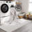 Machine Washable Austin Ivory/Brown Rug-1987696938