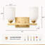 Applique murale de meuble-lavabo 2 lumières avec abat-jour en verre givré nervuré, or brossé-1697578692-1697578712