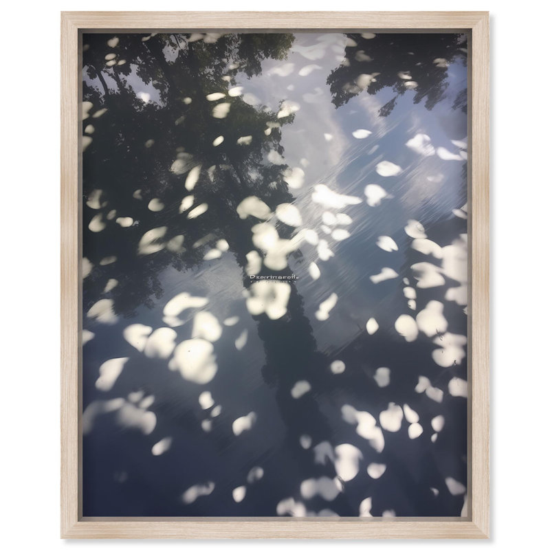 Oliver Gal Treetop Reflections Abstract Photography - Luxury Shadowbox Framed Wall Art, 38" H x 32" W, Cream