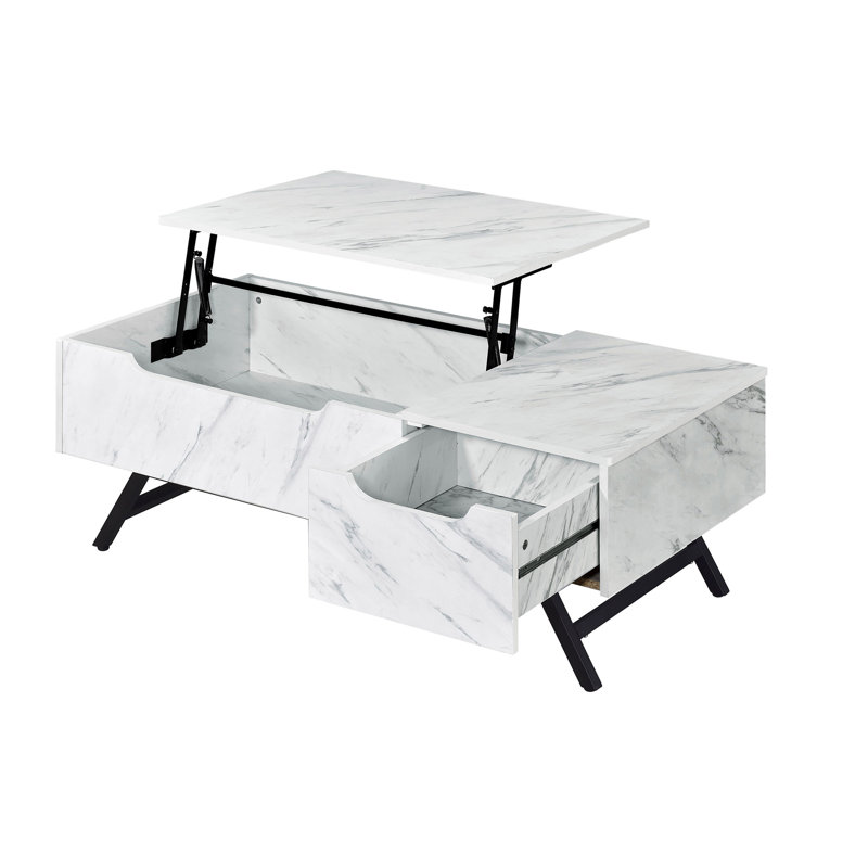 Table basse avec plateau relevable