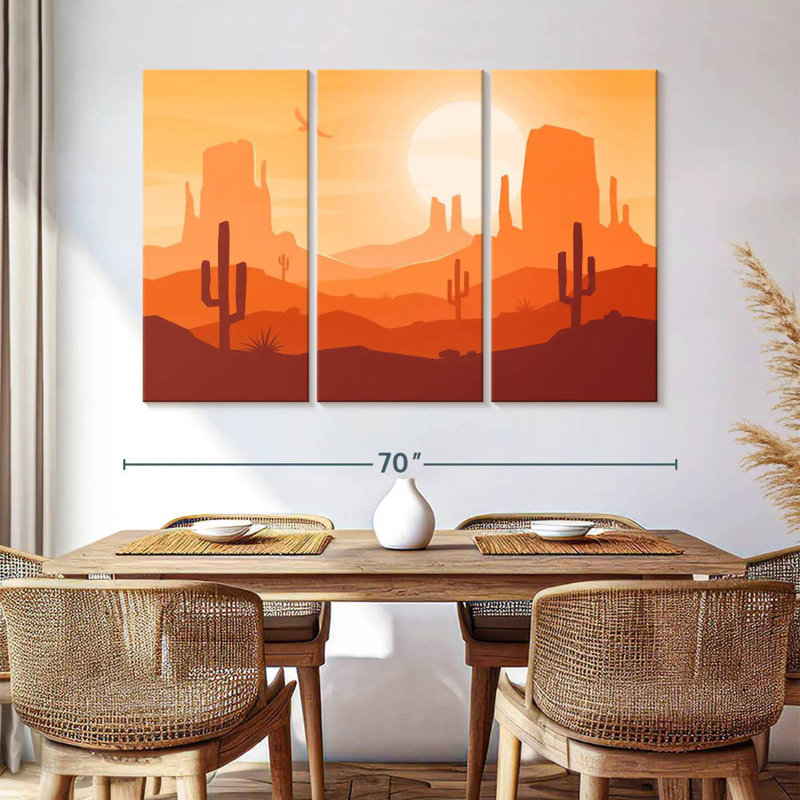 Lelar Simple Desert Landscape, 42" H x 65" W
