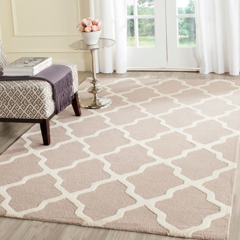 Darbonne Geometric Wool Hand Woven Area Rug, Rectangle 122 x 183 cm