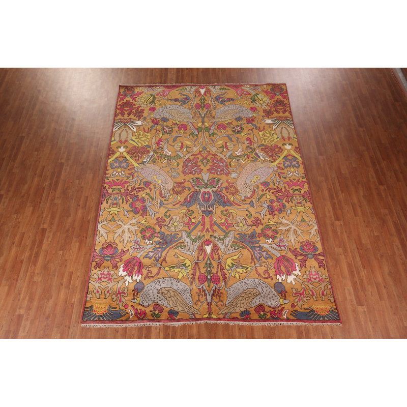 Tapis orange à motif animalier Ziegler