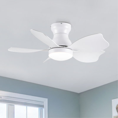 Petit ventilateur de plafond encastré moderne 30 po avec télécommande