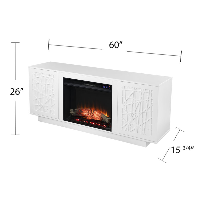 Norcott 60'' W White Electric Fireplace