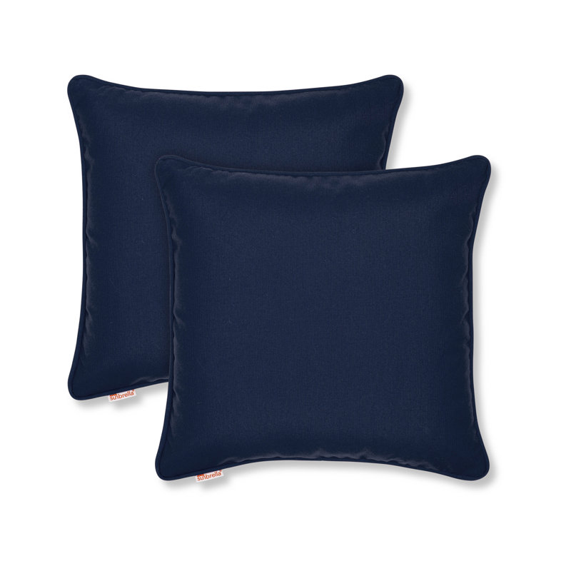 Sunbrella Corded-Edge Pillow Cover, Cayenne, Polyester, Square 18"